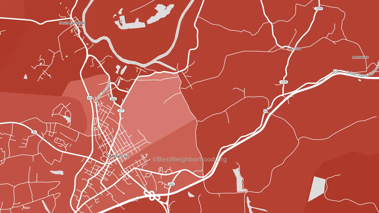 Wells, KY block-group political-lean map