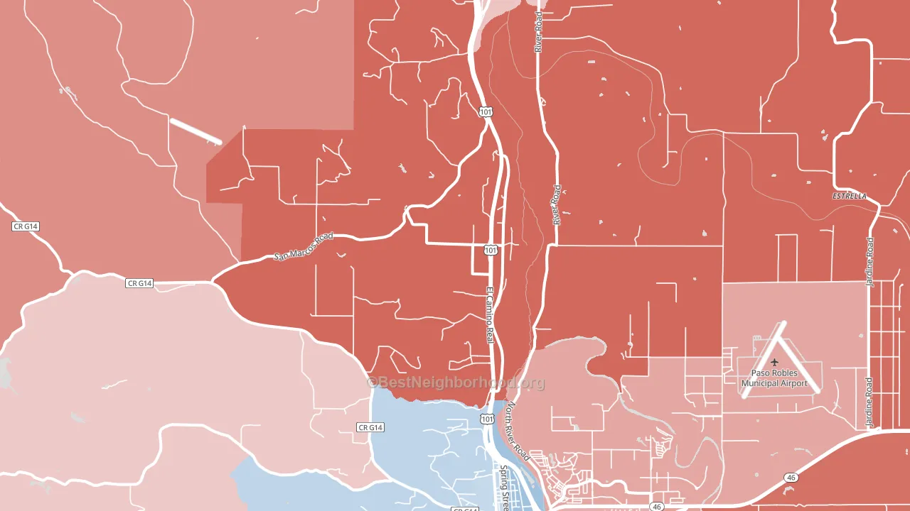 Wellsona, CA block-group political-lean map