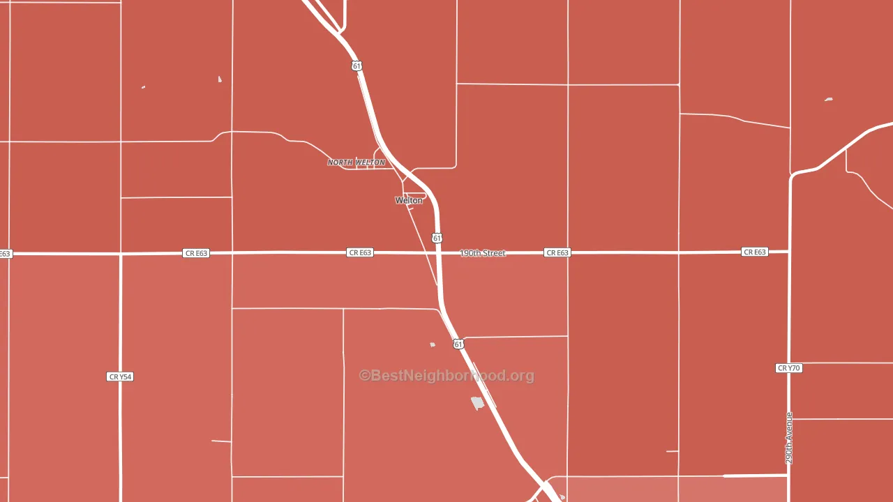 Welton, IA block-group political-lean map