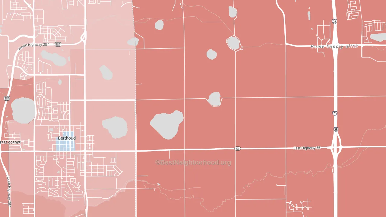 Welty, CO block-group political-lean map