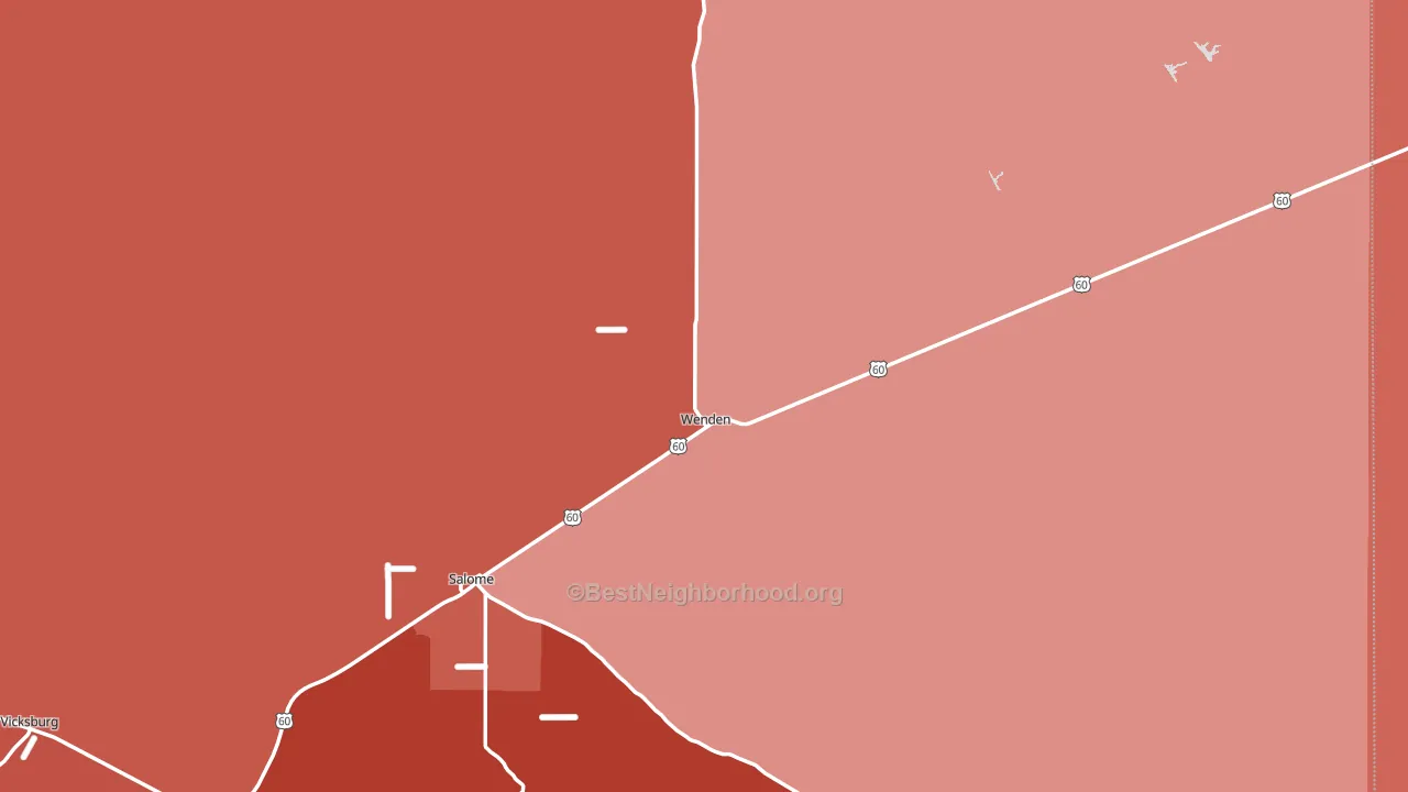Wenden, AZ block-group political-lean map