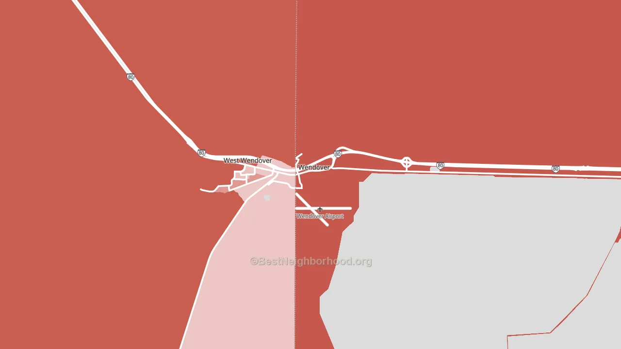 Wendover, UT block-group political-lean map