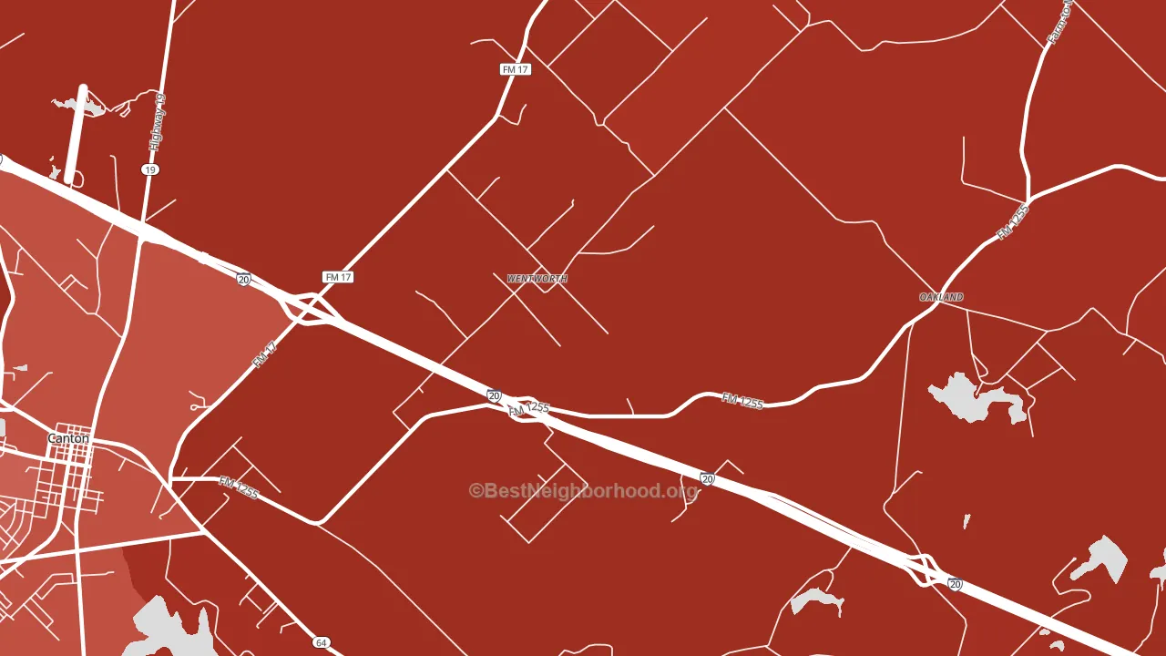 Wentworth, TX block-group political-lean map
