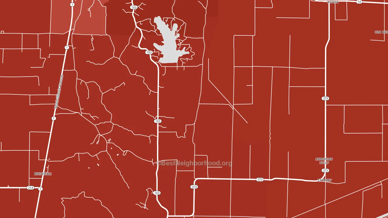 Weona Junction, AR block-group political-lean map