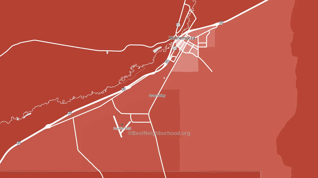 Weso, NV block-group political-lean map