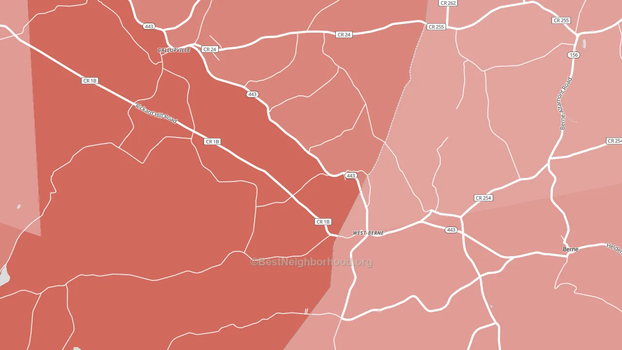 West Berne, NY block-group political-lean map