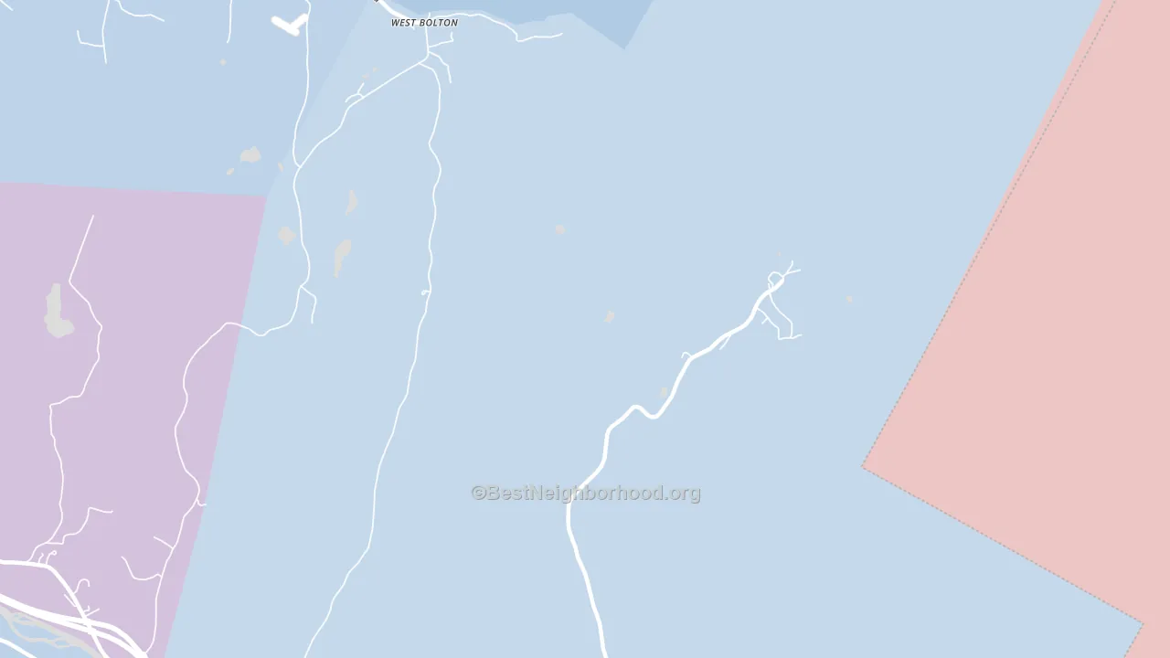West Bolton, VT block-group political-lean map