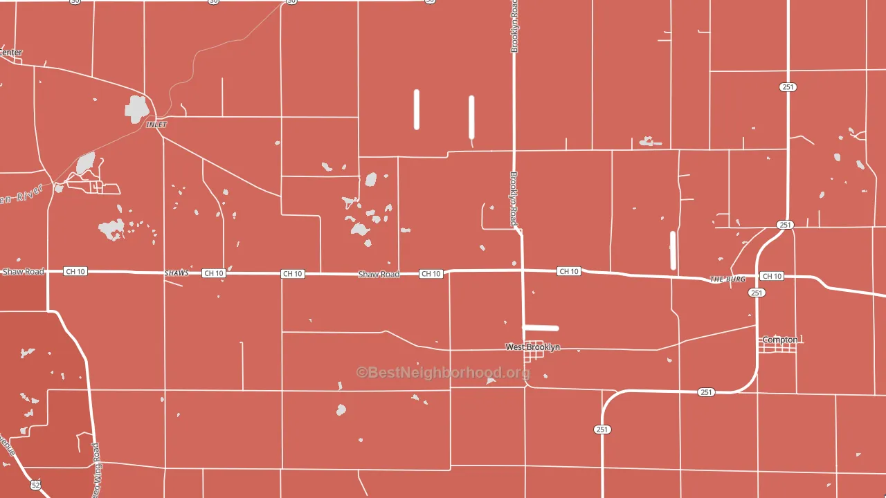 West Brooklyn, IL block-group political-lean map