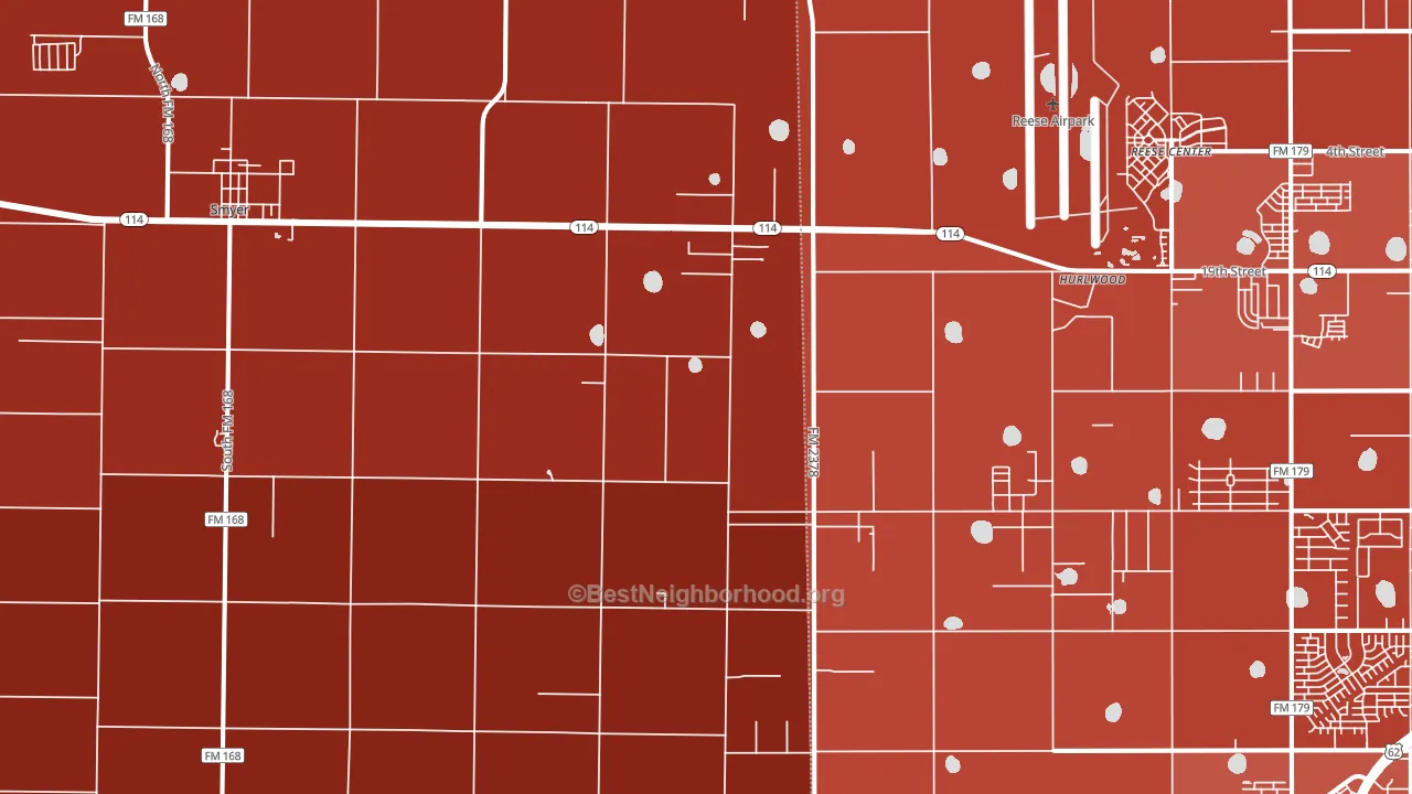 West Carlisle, TX block-group political-lean map