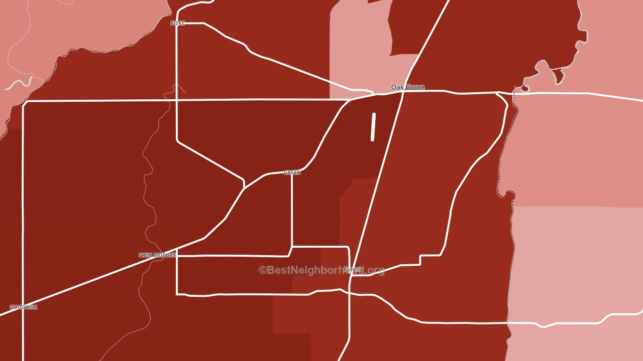 West Carroll Parish, LA block-group political-lean map