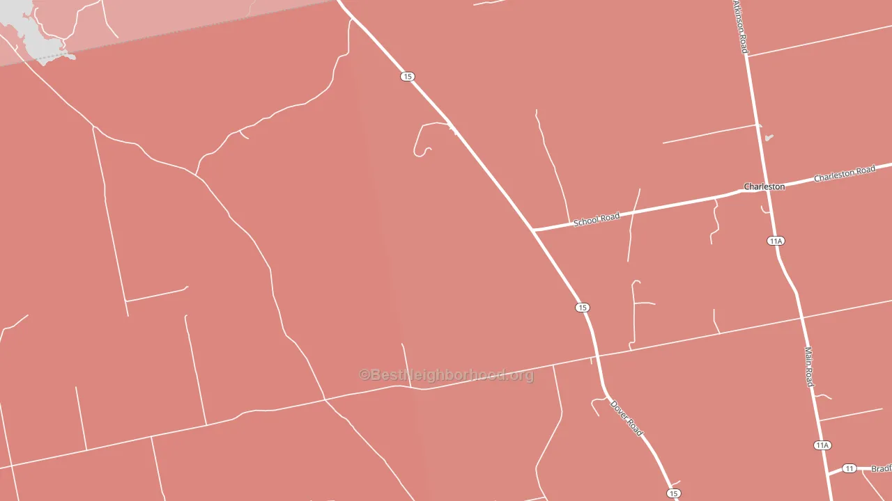 West Charleston, ME block-group political-lean map