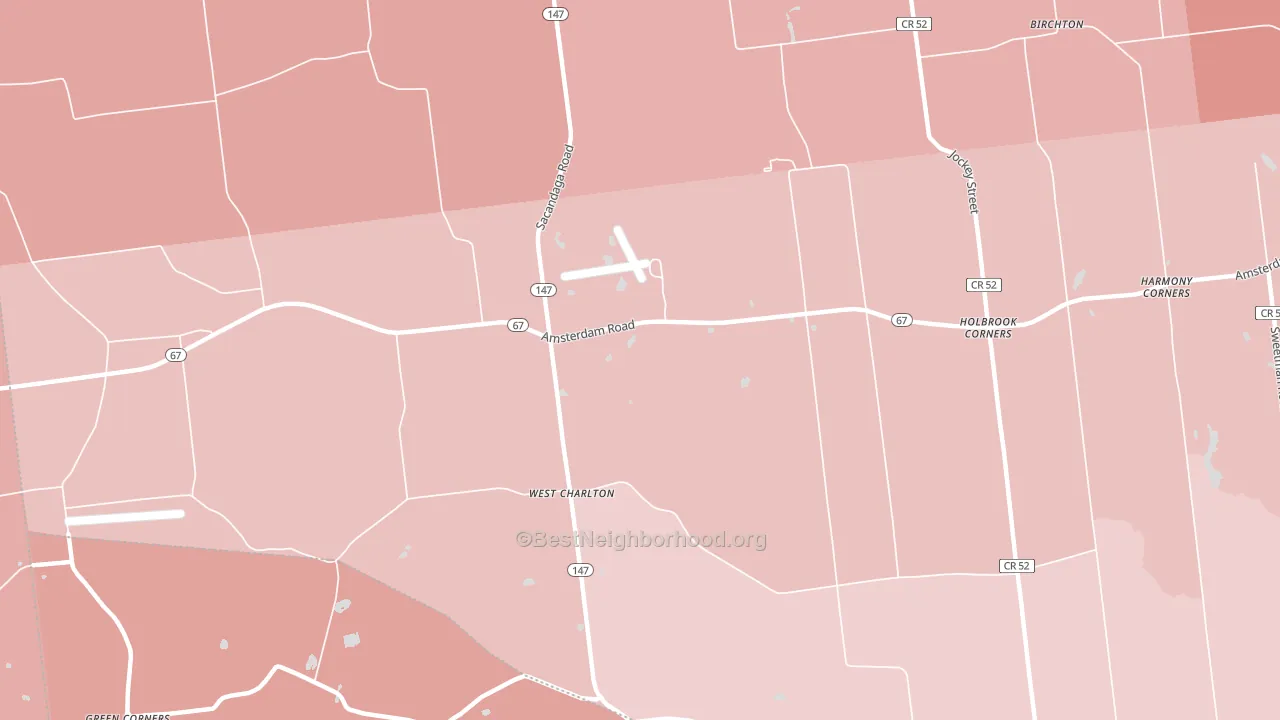 West Charlton, NY block-group political-lean map