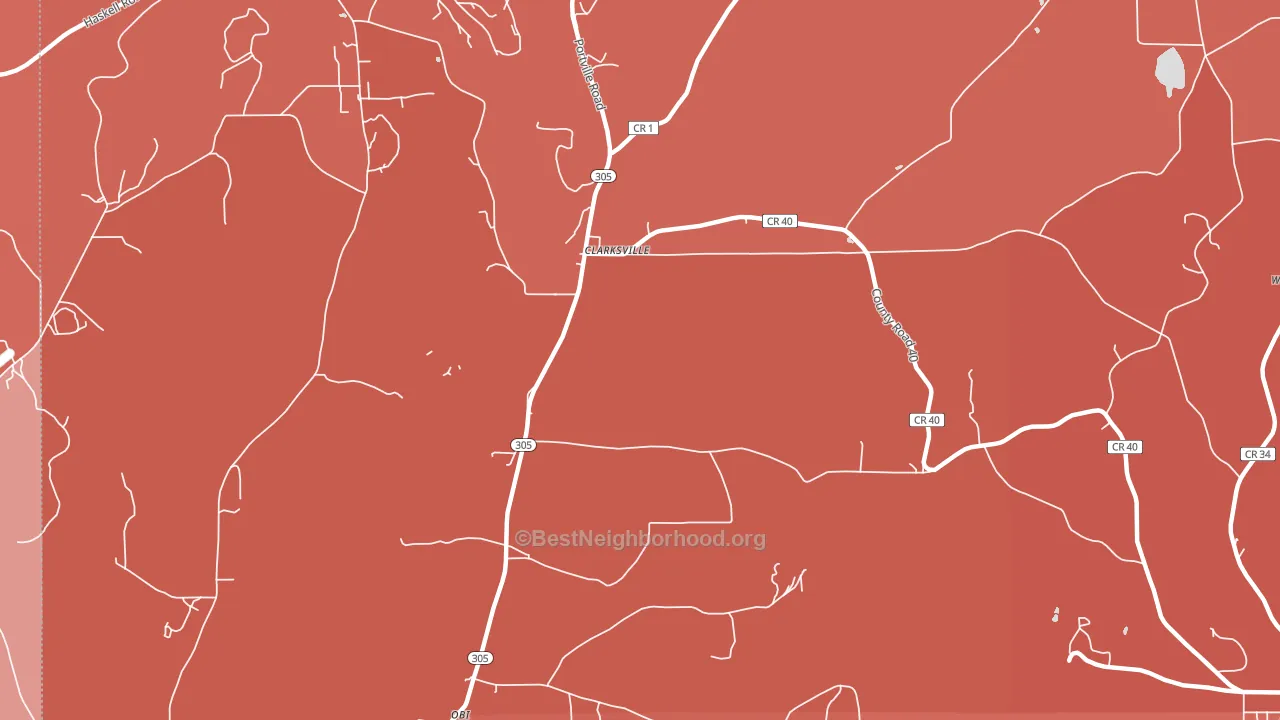 West Clarksville, NY block-group political-lean map