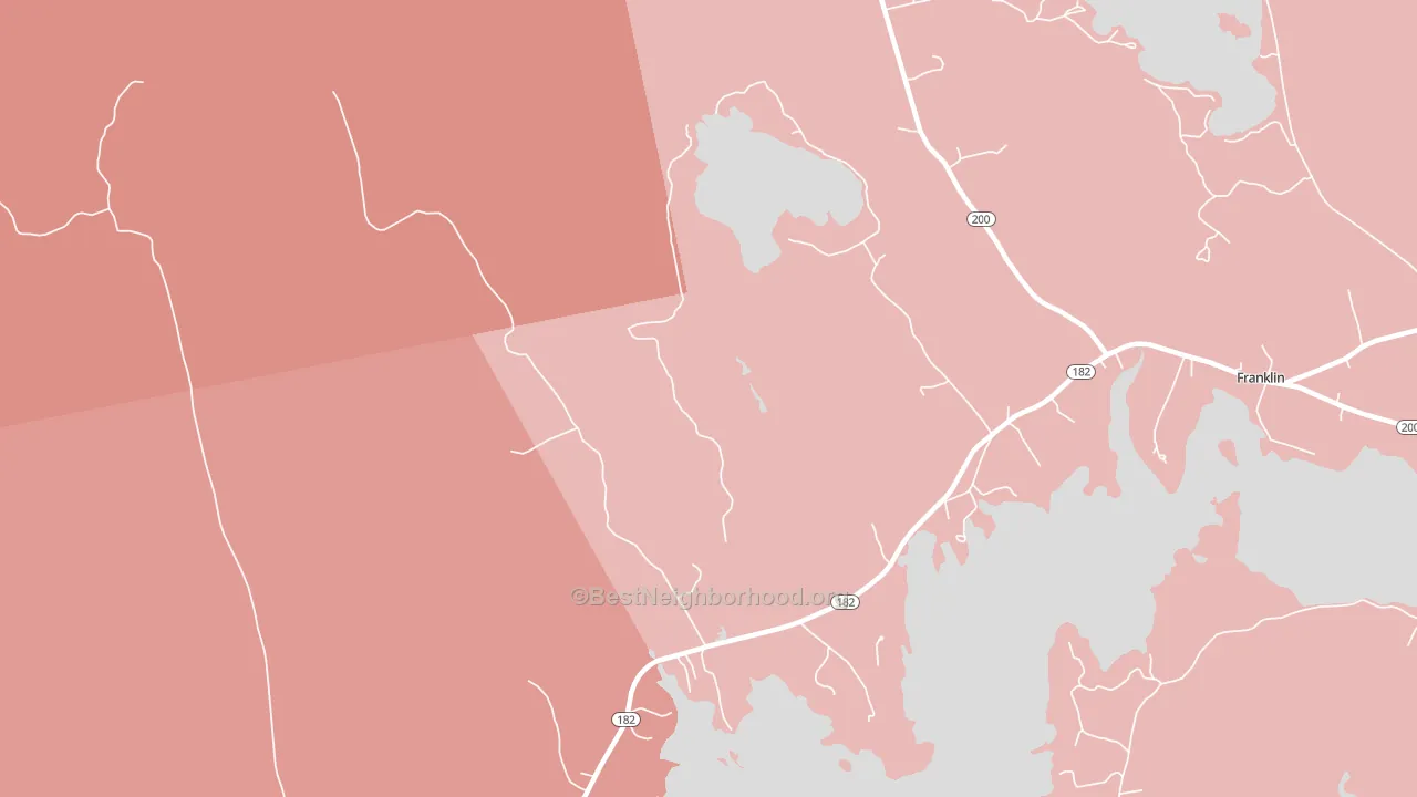 West Franklin, ME block-group political-lean map