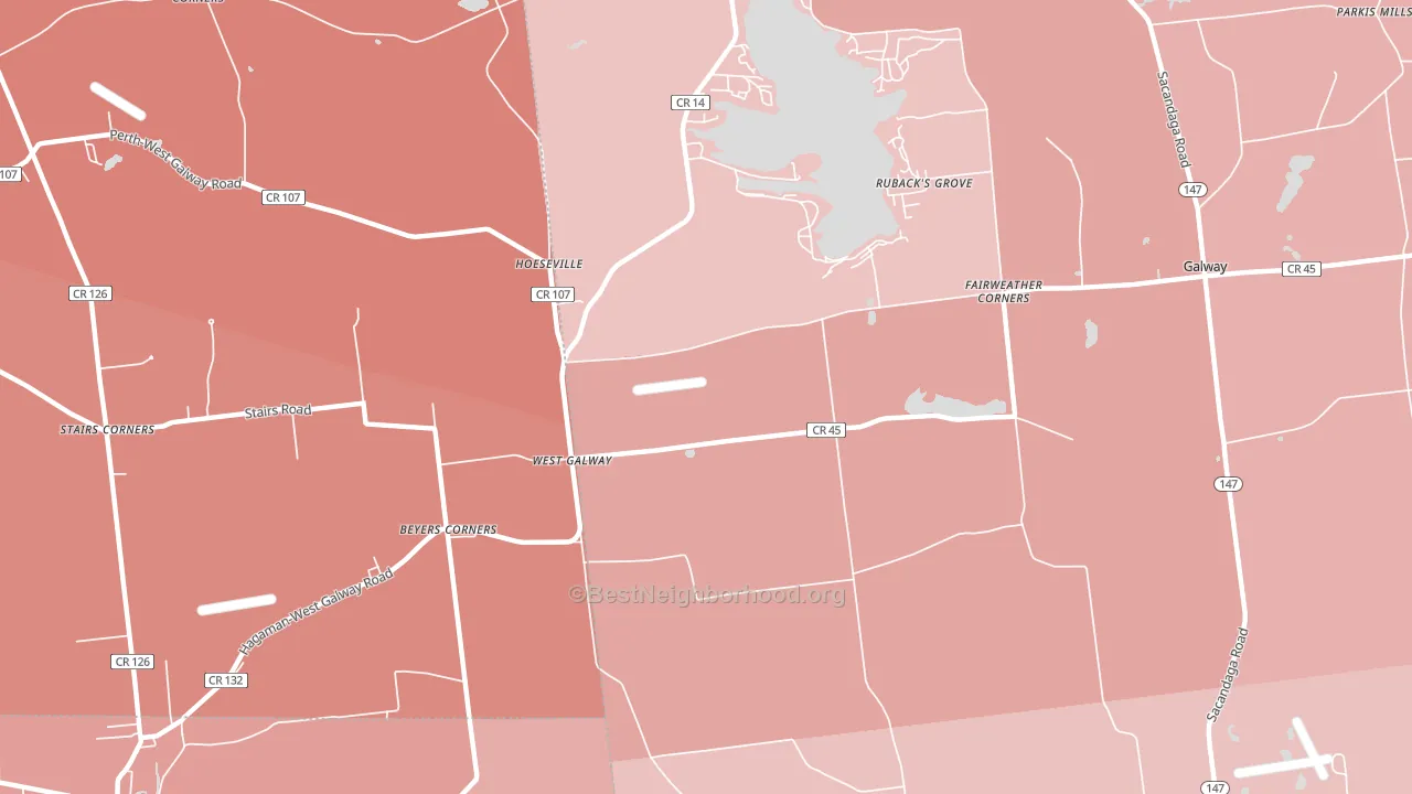 West Galway, NY block-group political-lean map