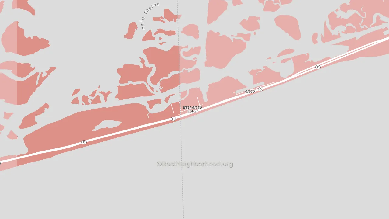 West Gilgo Beach, NY block-group political-lean map