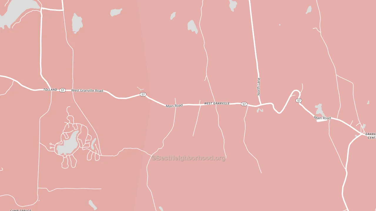 West Granville, MA block-group political-lean map