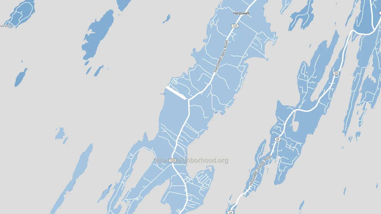 West Harpswell, ME block-group political-lean map