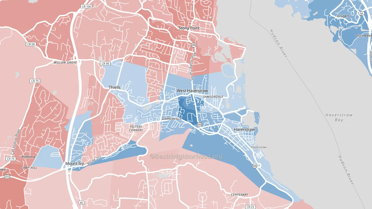 West Haverstraw, NY block-group political-lean map