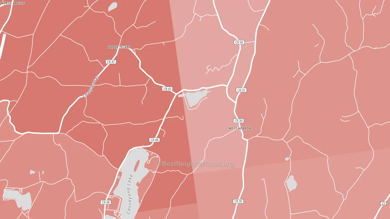 West Hebron, NY block-group political-lean map