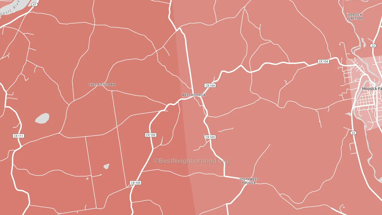 West Hoosick, NY block-group political-lean map