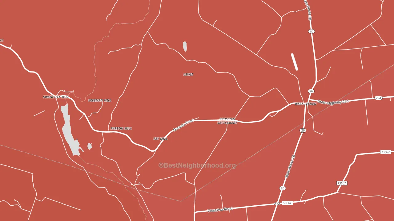 West Leyden, NY block-group political-lean map