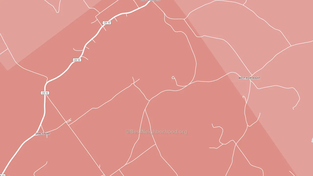 West Meredith, NY block-group political-lean map