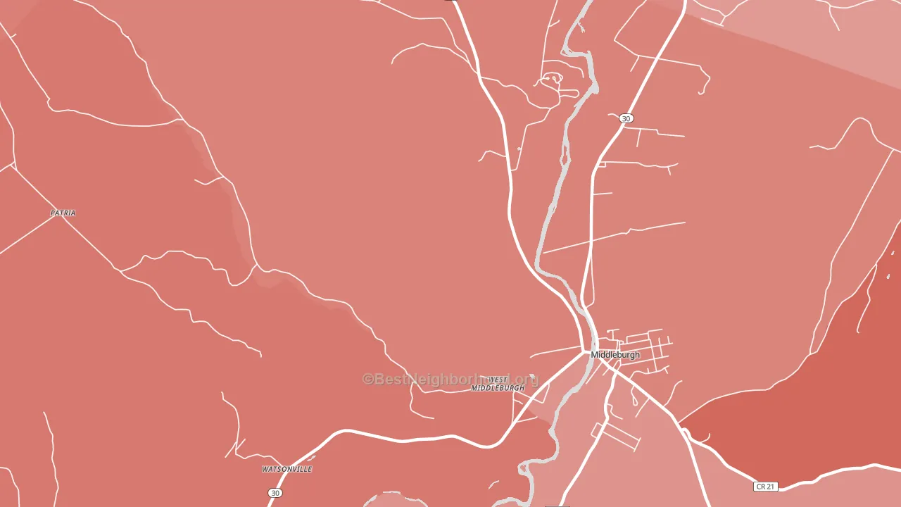 West Middleburgh, NY block-group political-lean map