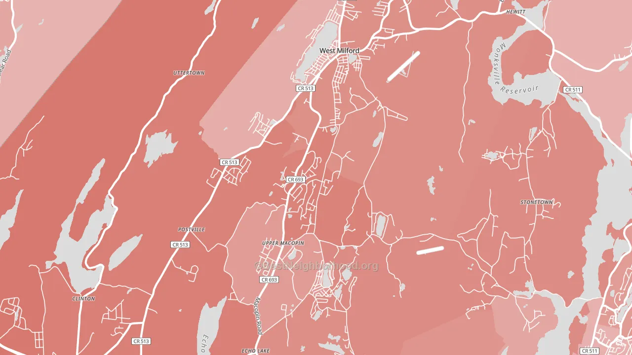 West Milford, NJ block-group political-lean map
