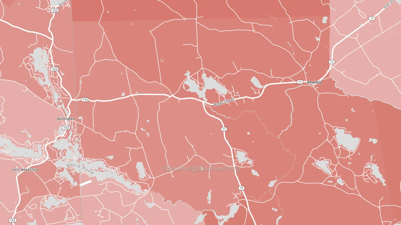 West Newfield, ME block-group political-lean map