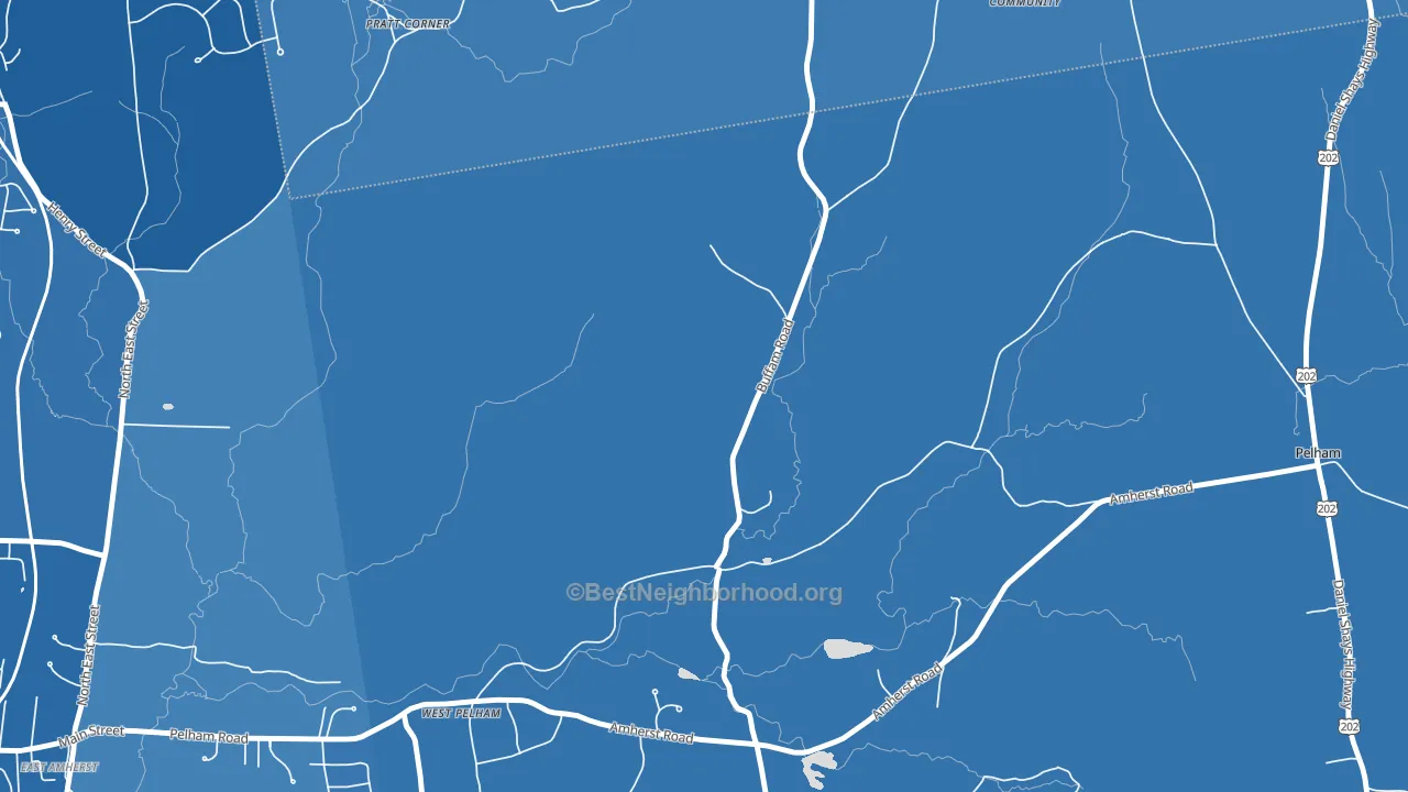 West Pelham, MA block-group political-lean map