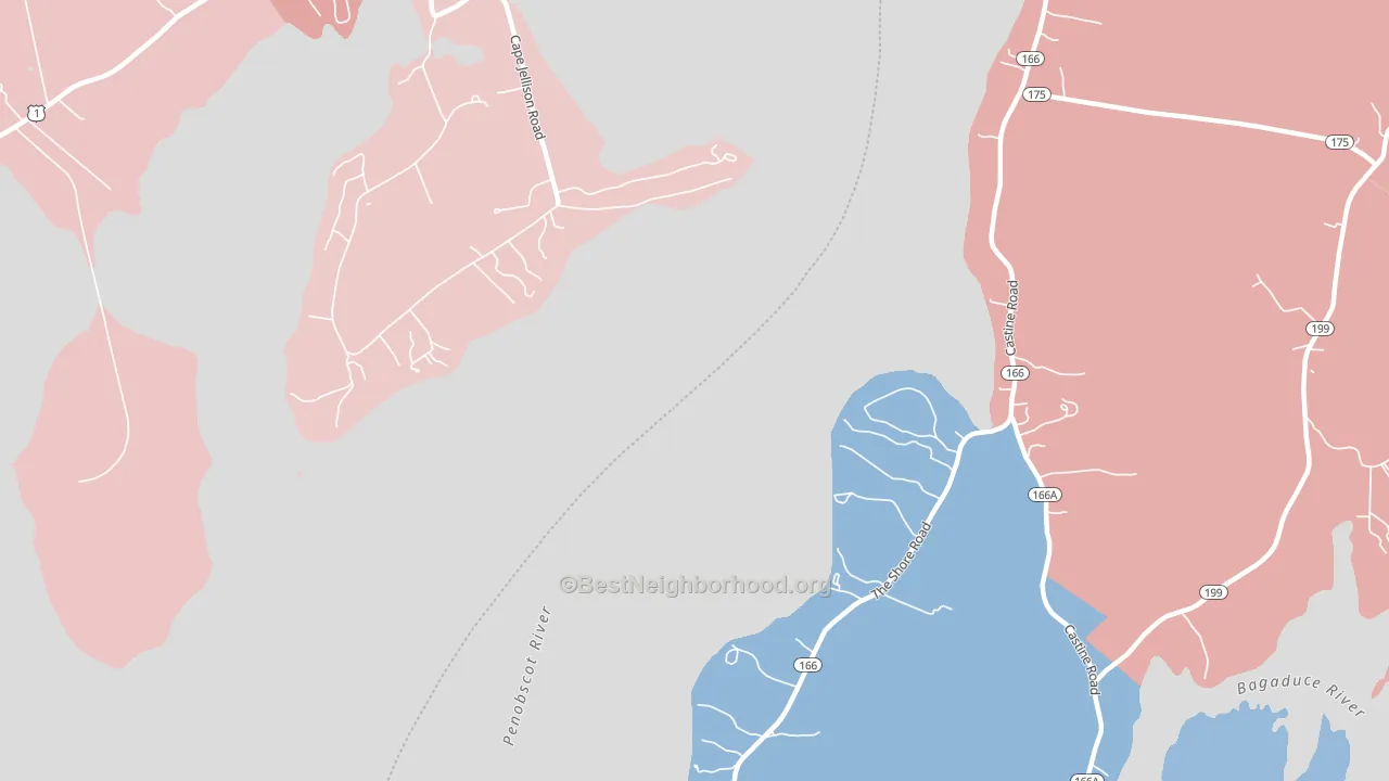West Penobscot, ME block-group political-lean map