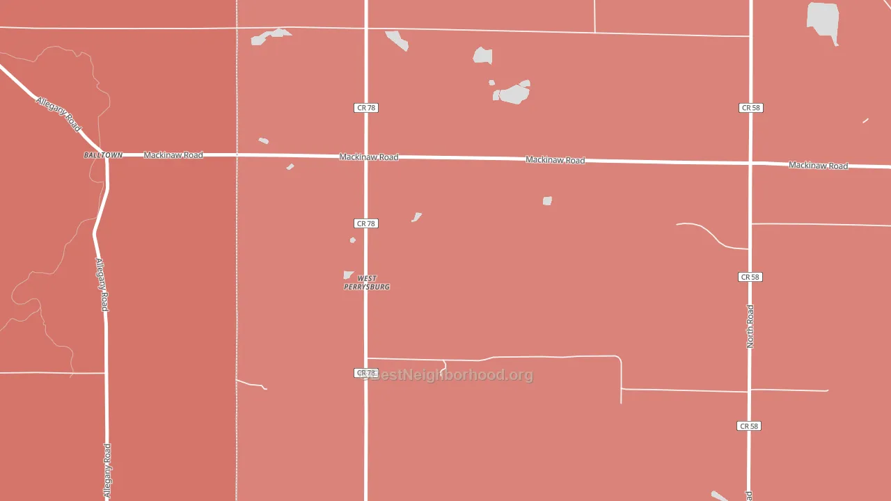 West Perrysburg, NY block-group political-lean map