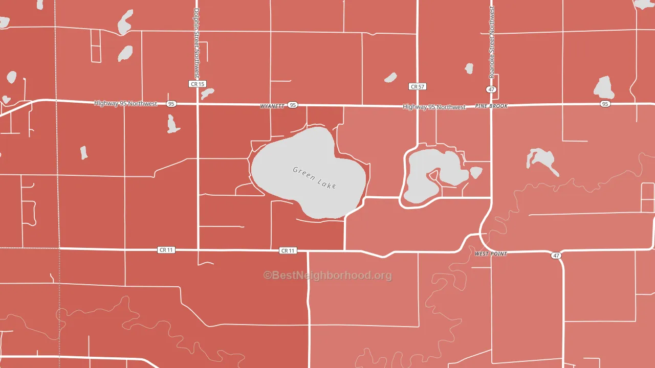 West Point, MN block-group political-lean map