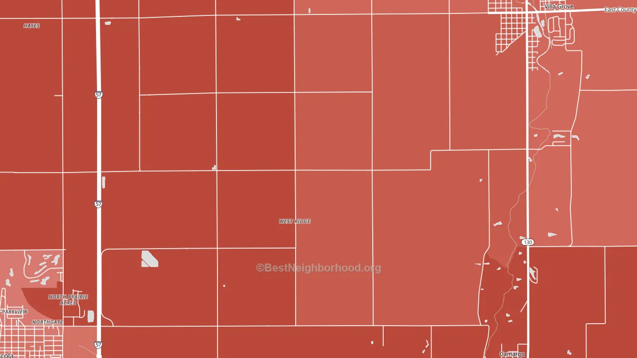 West Ridge, IL block-group political-lean map