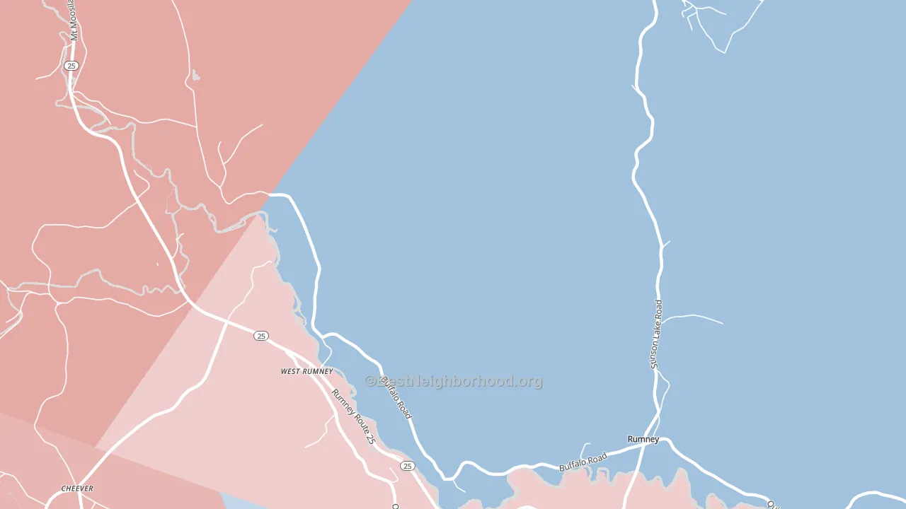 West Rumney, NH block-group political-lean map