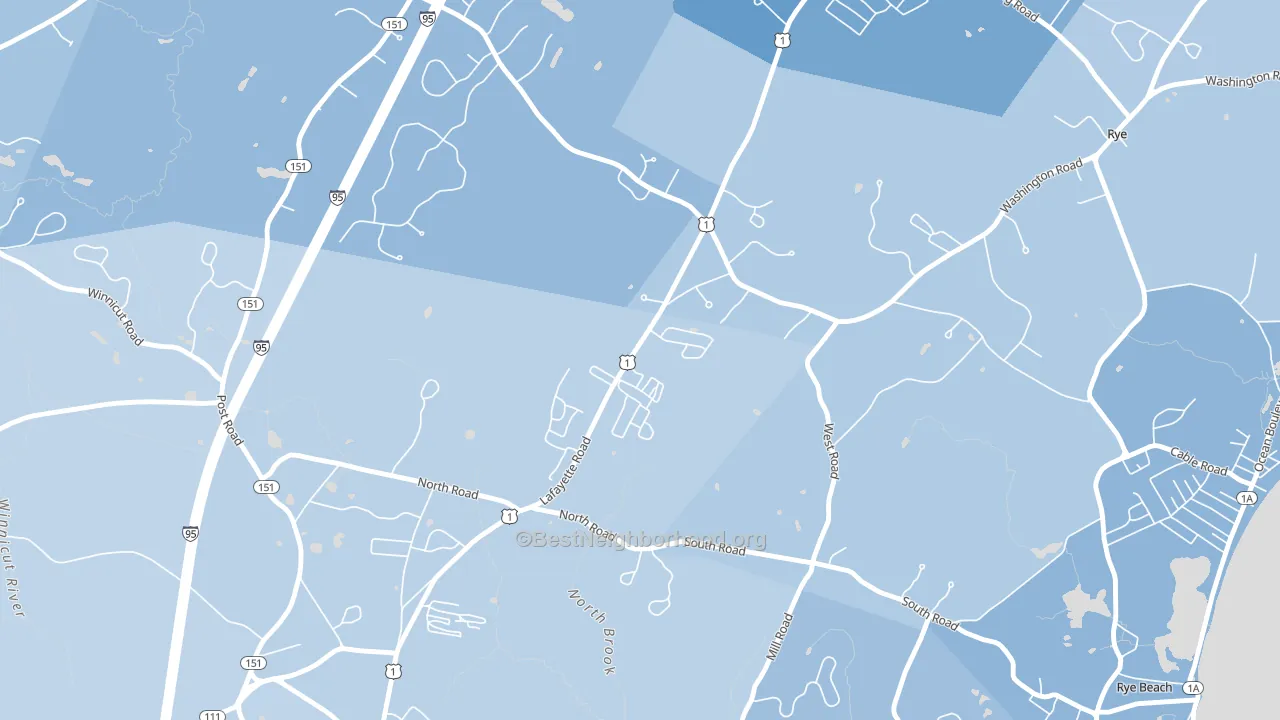 West Rye, NH block-group political-lean map