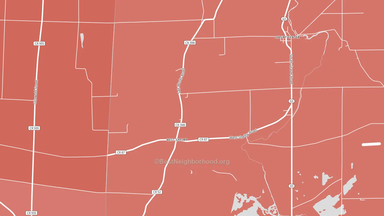 West Shelby, NY block-group political-lean map