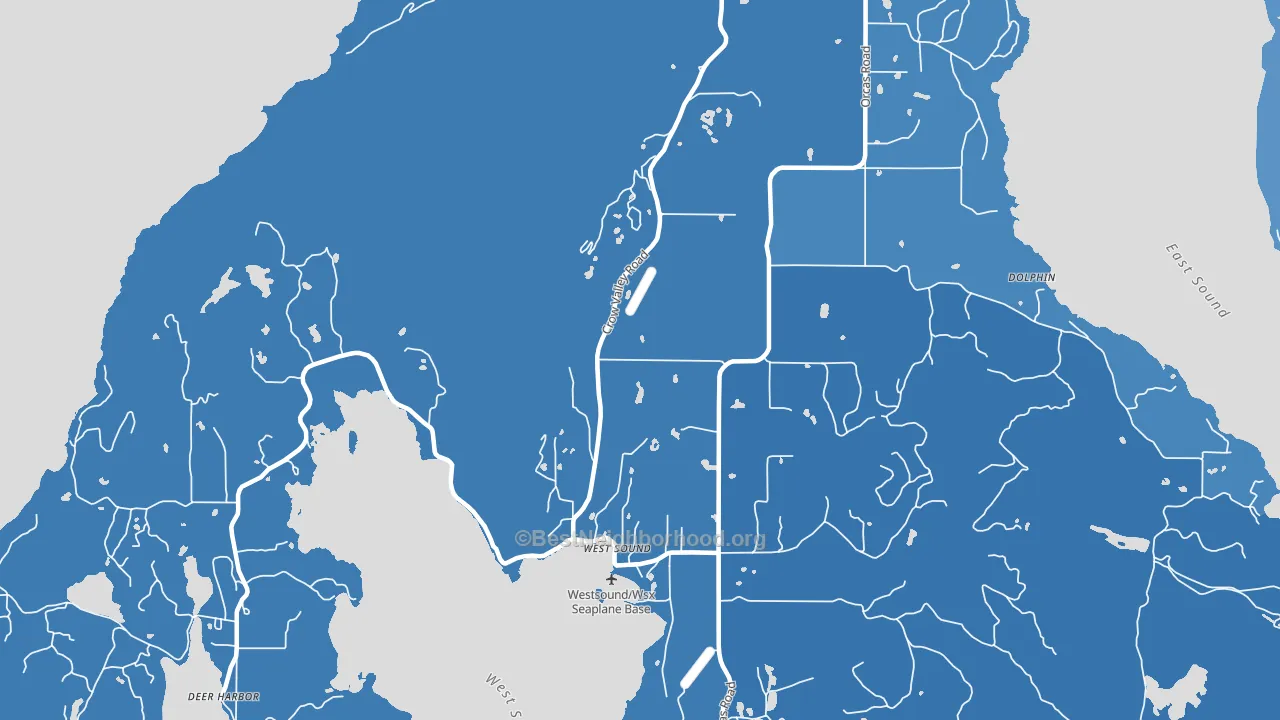 West Sound, WA block-group political-lean map