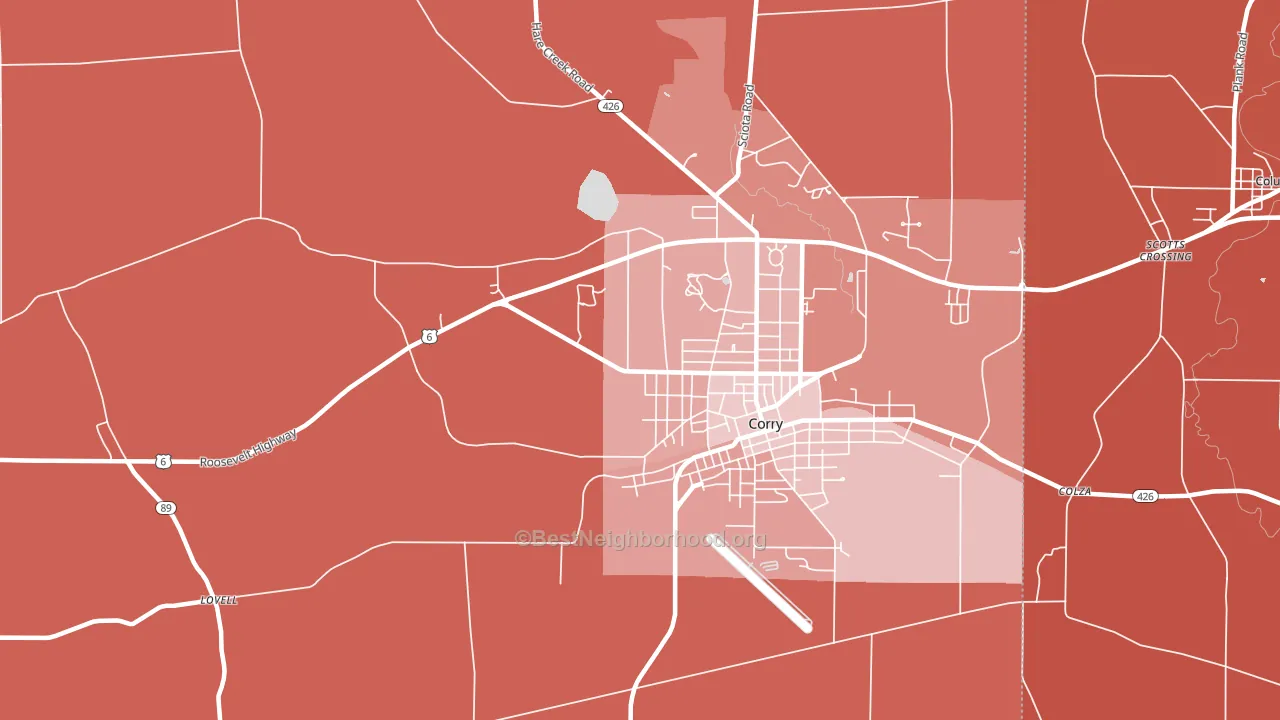 West Spring Creek, PA block-group political-lean map