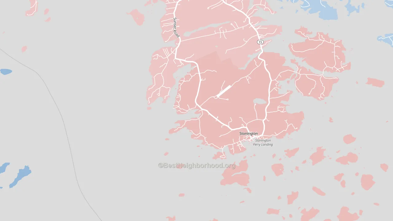 West Stonington, ME block-group political-lean map