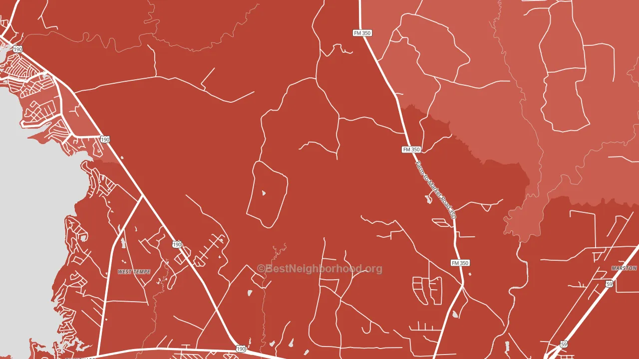 West Tempe, TX block-group political-lean map