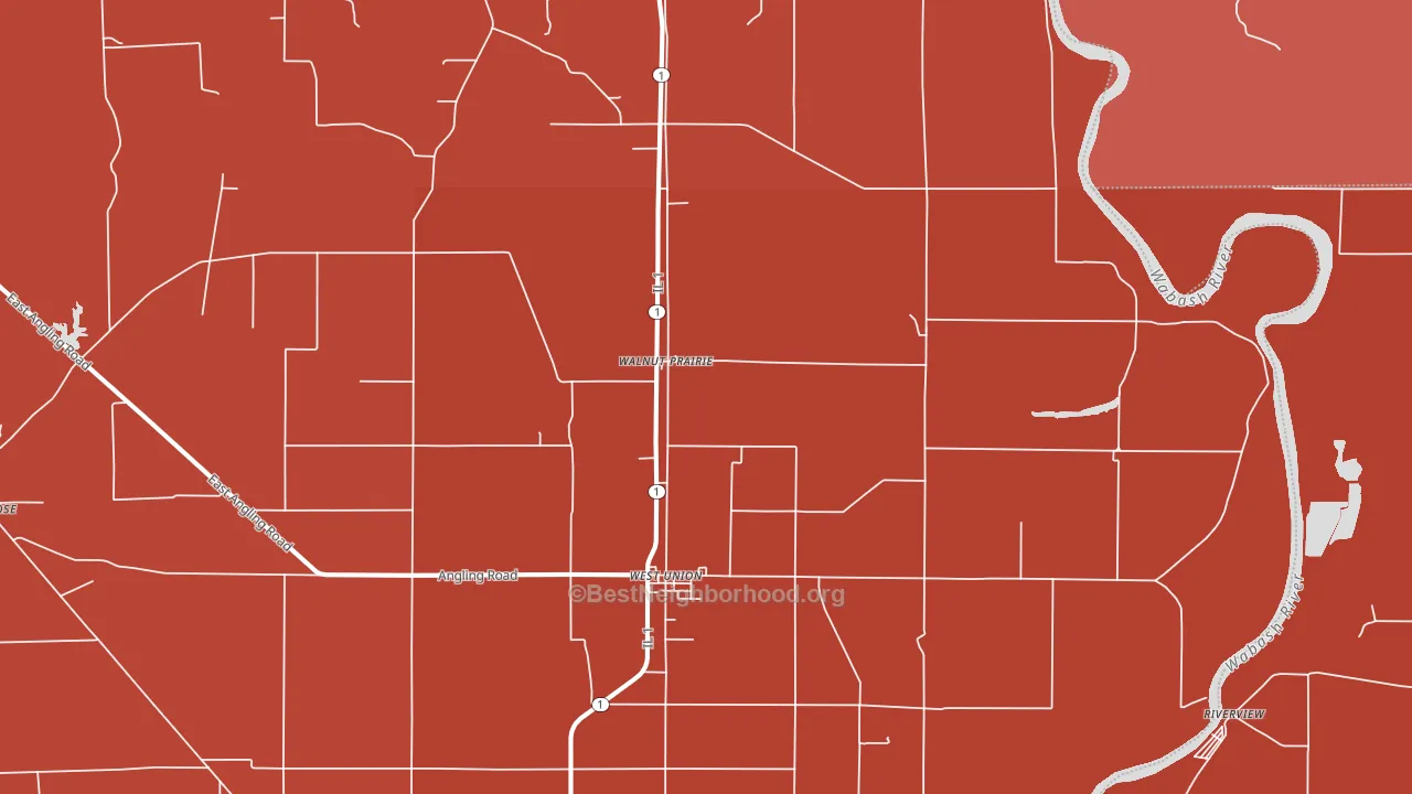 West Union, IL block-group political-lean map