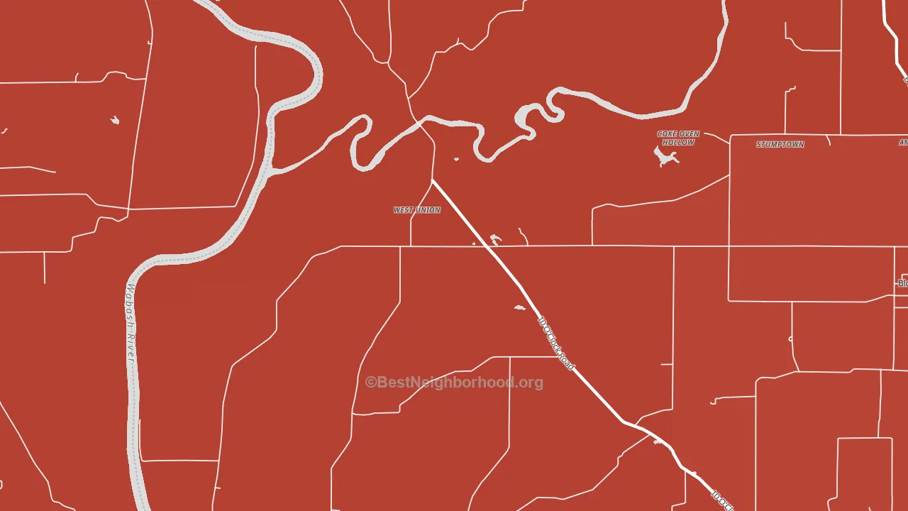 West Union, IN block-group political-lean map