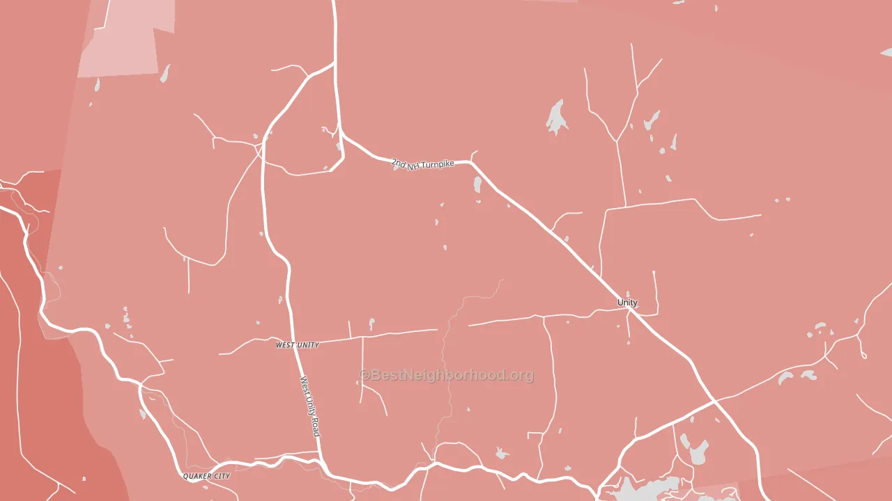 West Unity, NH block-group political-lean map