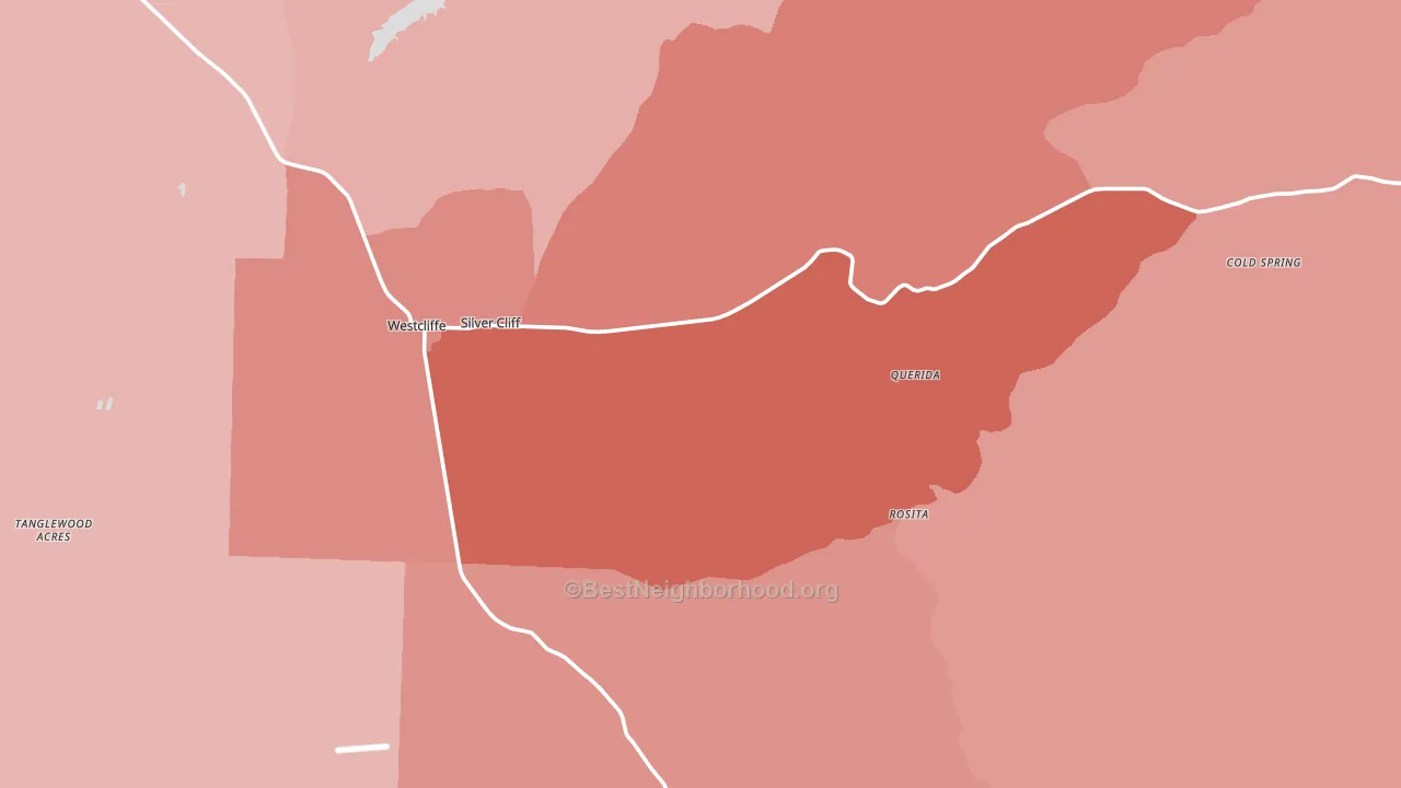 Westcliffe, CO block-group political-lean map