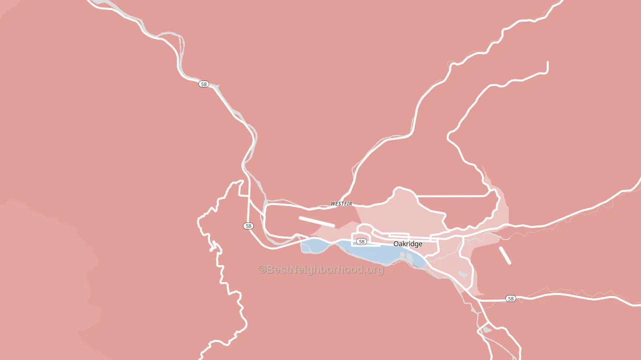 Westfir, OR block-group political-lean map
