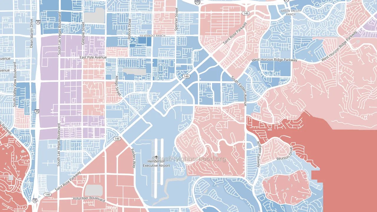 Westgate, Henderson, NV block-group political-lean map