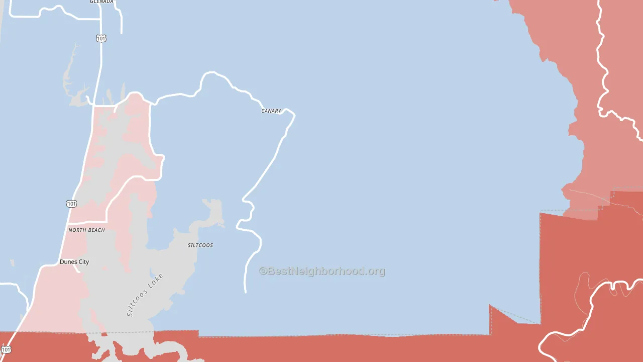 Westlake, OR block-group political-lean map