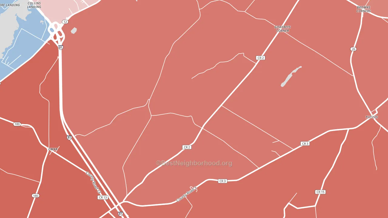 Westminster Park, NY block-group political-lean map